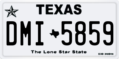 TX license plate DMI5859