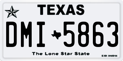 TX license plate DMI5863