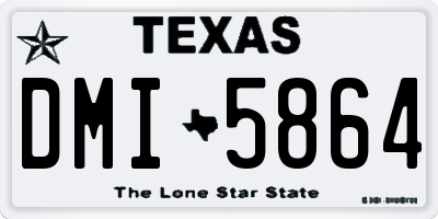 TX license plate DMI5864