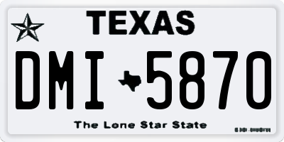 TX license plate DMI5870