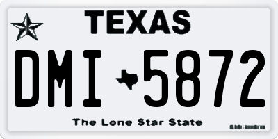 TX license plate DMI5872