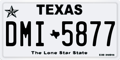 TX license plate DMI5877