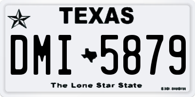 TX license plate DMI5879