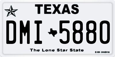 TX license plate DMI5880