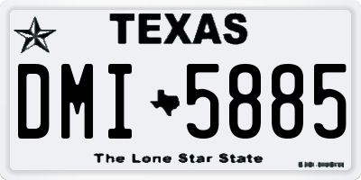 TX license plate DMI5885