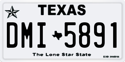 TX license plate DMI5891