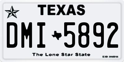 TX license plate DMI5892