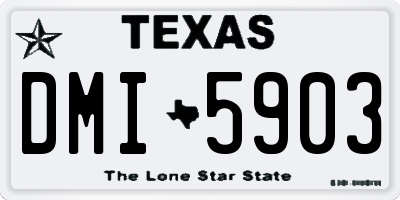 TX license plate DMI5903