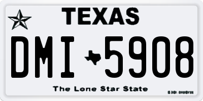TX license plate DMI5908