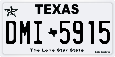 TX license plate DMI5915