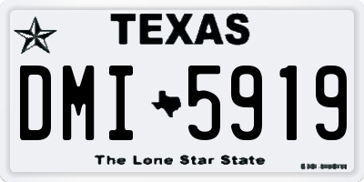 TX license plate DMI5919