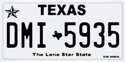 TX license plate DMI5935