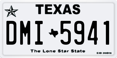 TX license plate DMI5941