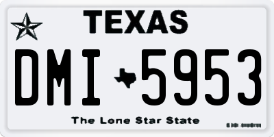TX license plate DMI5953