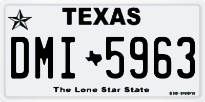 TX license plate DMI5963