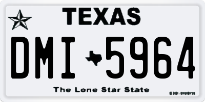 TX license plate DMI5964