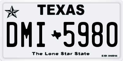 TX license plate DMI5980