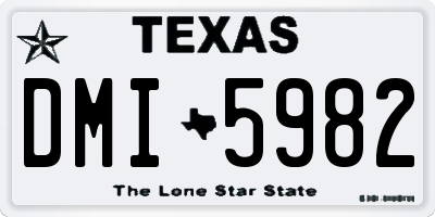 TX license plate DMI5982