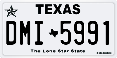 TX license plate DMI5991