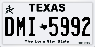 TX license plate DMI5992