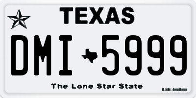 TX license plate DMI5999