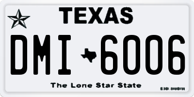 TX license plate DMI6006