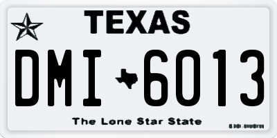 TX license plate DMI6013