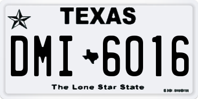 TX license plate DMI6016