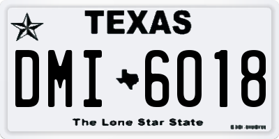 TX license plate DMI6018