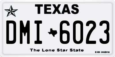 TX license plate DMI6023