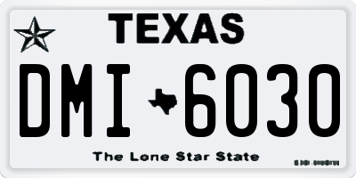 TX license plate DMI6030