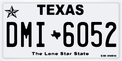 TX license plate DMI6052