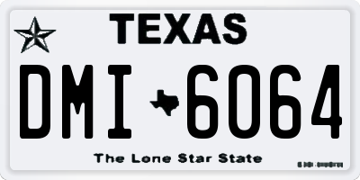TX license plate DMI6064