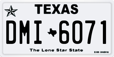TX license plate DMI6071