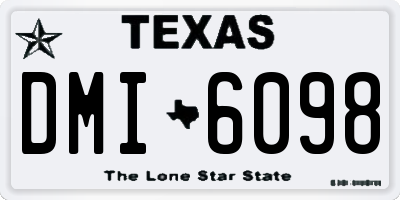 TX license plate DMI6098