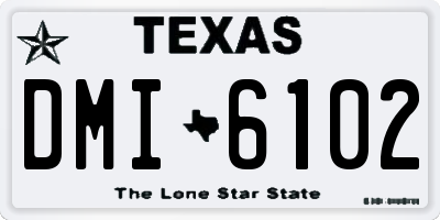 TX license plate DMI6102