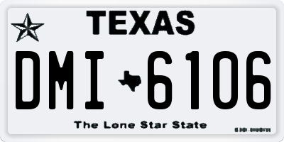 TX license plate DMI6106