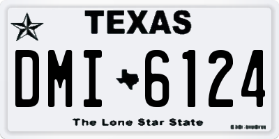 TX license plate DMI6124