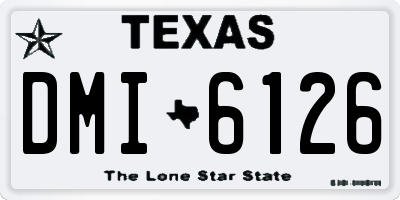 TX license plate DMI6126