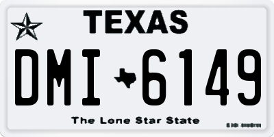 TX license plate DMI6149