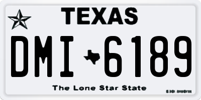 TX license plate DMI6189