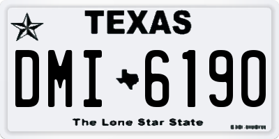 TX license plate DMI6190