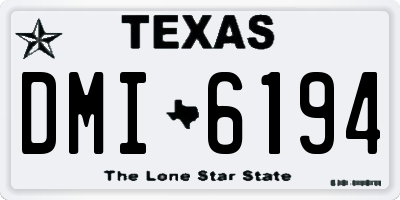 TX license plate DMI6194