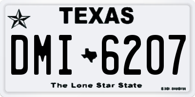TX license plate DMI6207