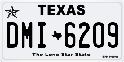 TX license plate DMI6209