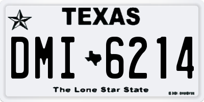 TX license plate DMI6214