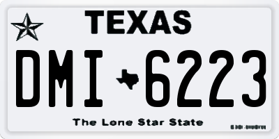 TX license plate DMI6223