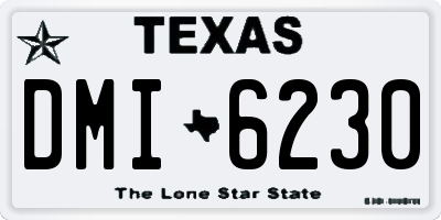TX license plate DMI6230