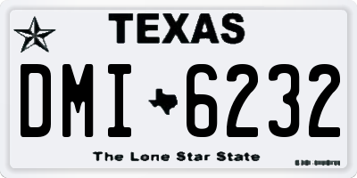 TX license plate DMI6232