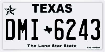 TX license plate DMI6243